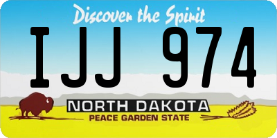 ND license plate IJJ974