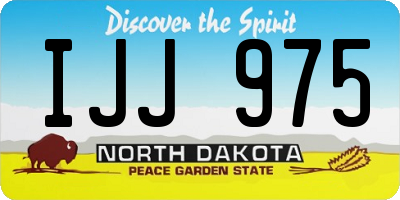 ND license plate IJJ975