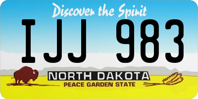 ND license plate IJJ983