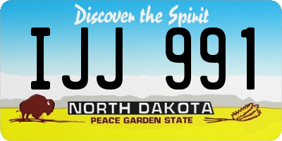 ND license plate IJJ991