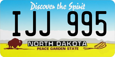 ND license plate IJJ995