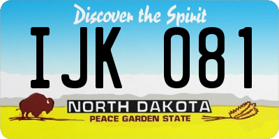 ND license plate IJK081