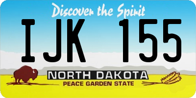 ND license plate IJK155