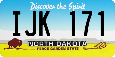 ND license plate IJK171