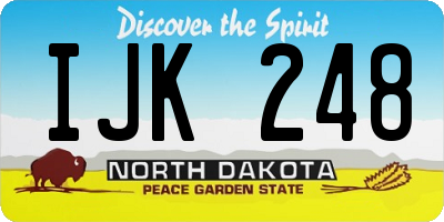 ND license plate IJK248