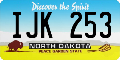 ND license plate IJK253