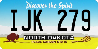 ND license plate IJK279