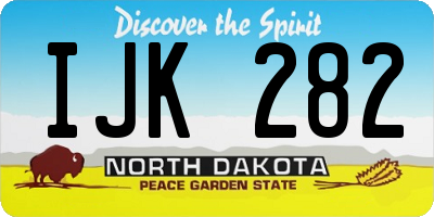 ND license plate IJK282