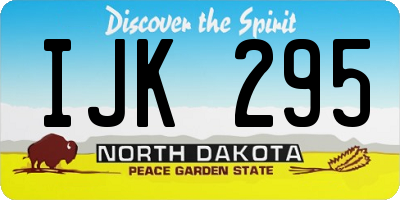 ND license plate IJK295