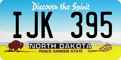 ND license plate IJK395