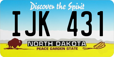 ND license plate IJK431