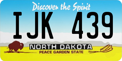 ND license plate IJK439