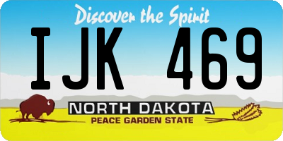 ND license plate IJK469