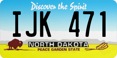 ND license plate IJK471