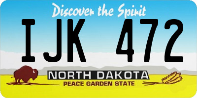 ND license plate IJK472