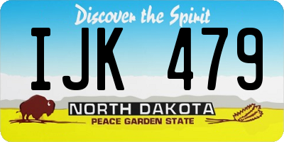 ND license plate IJK479