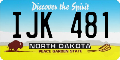 ND license plate IJK481