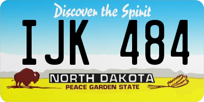 ND license plate IJK484