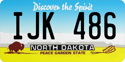 ND license plate IJK486