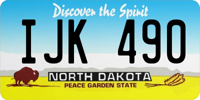 ND license plate IJK490