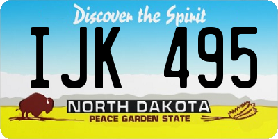 ND license plate IJK495