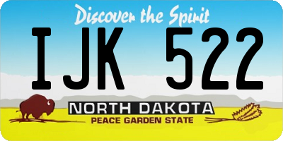 ND license plate IJK522