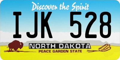 ND license plate IJK528