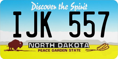ND license plate IJK557