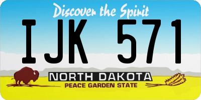ND license plate IJK571