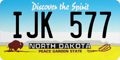 ND license plate IJK577