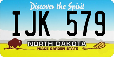 ND license plate IJK579
