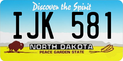 ND license plate IJK581