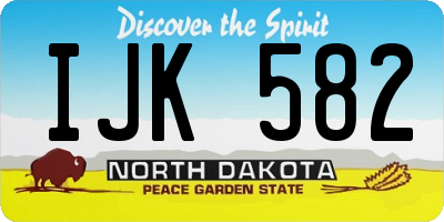 ND license plate IJK582