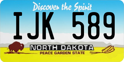 ND license plate IJK589