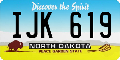 ND license plate IJK619