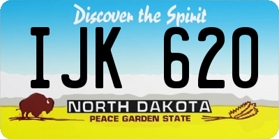 ND license plate IJK620