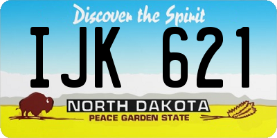 ND license plate IJK621