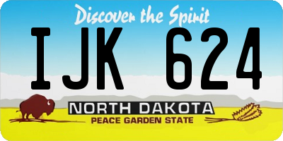ND license plate IJK624