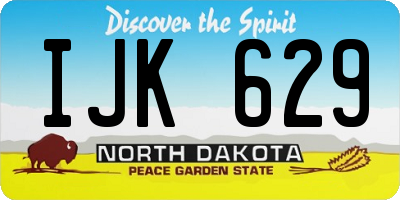 ND license plate IJK629