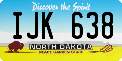 ND license plate IJK638