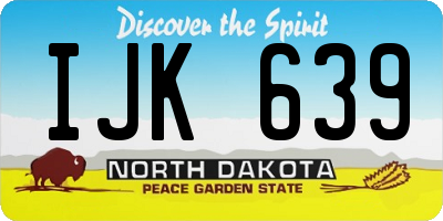 ND license plate IJK639