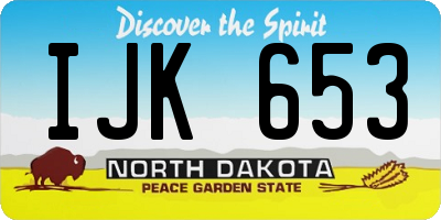 ND license plate IJK653