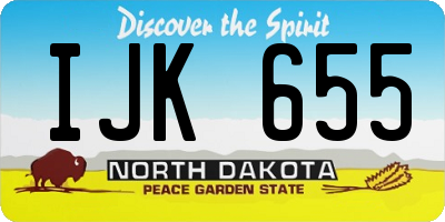 ND license plate IJK655