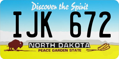 ND license plate IJK672