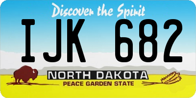 ND license plate IJK682