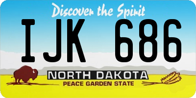 ND license plate IJK686