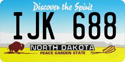 ND license plate IJK688