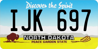 ND license plate IJK697