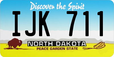 ND license plate IJK711