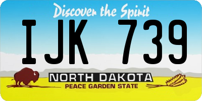 ND license plate IJK739